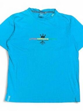 Y2K LRG Embroidered Blue Graphic Tee